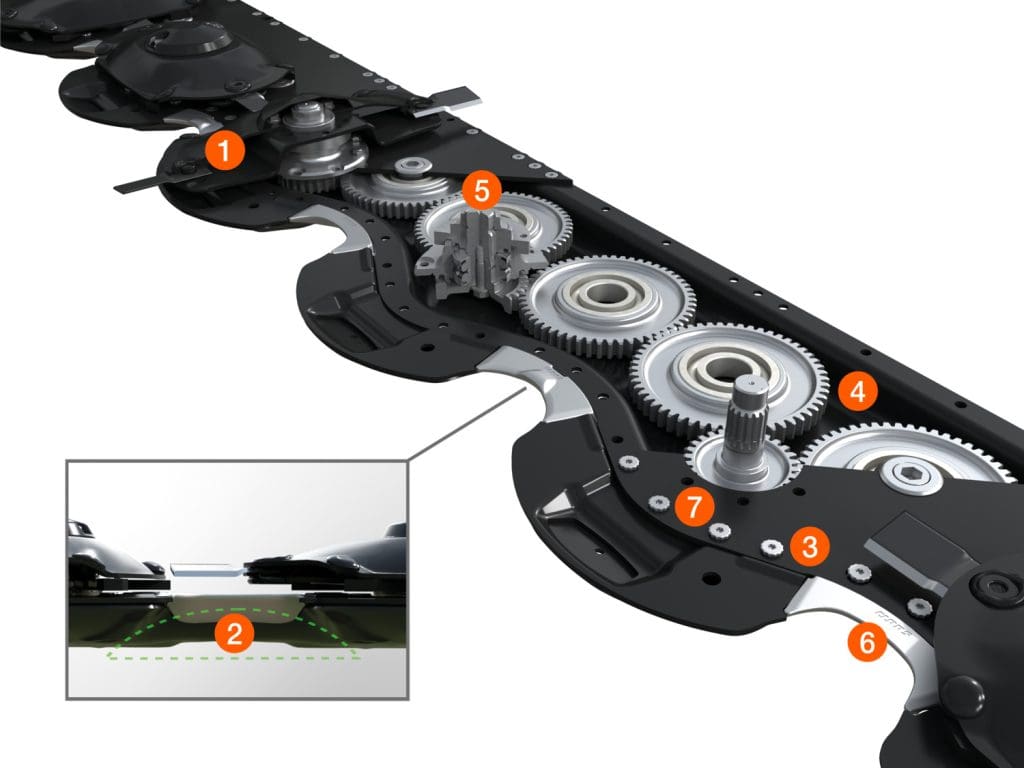 CLAAS DISCO rear mower MAX CUT mower bed diagram