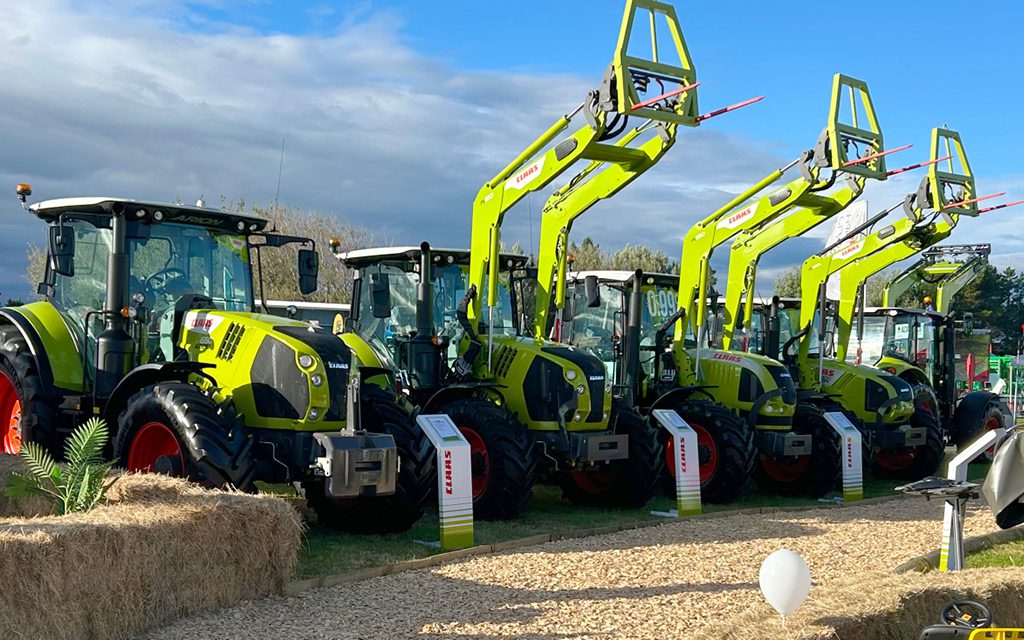 image of tractors lined up at a field days event